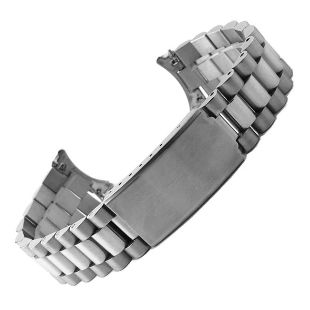 Curved End Stainless Steel Watch Strap Band Metal Wrist Bracelet 18 19 20 21mm
