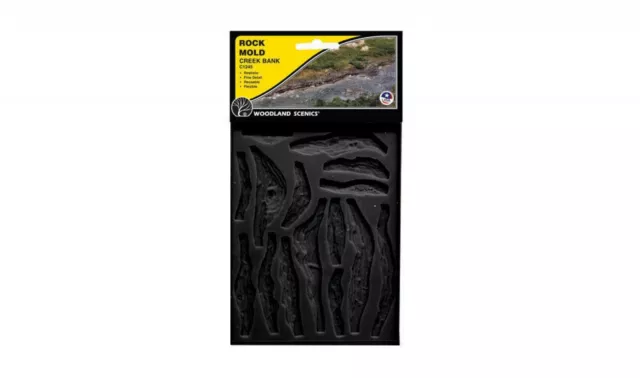 Woodland Scenics C1245 - Rock Mold - Creek Bank Rocks (Set of 2)