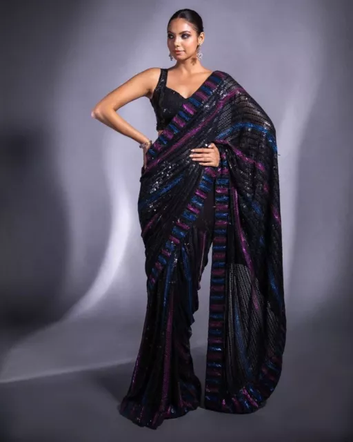 Schwer Braut Indisch Neu Bollywood Sari Designer Partykleidung Hochzeit Ethnisch