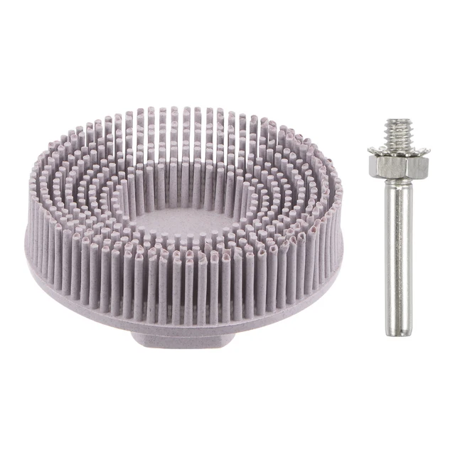 3Inch 120 Grit Abrasive Coating Removal Bristle Disc with 1/4 Inch Shank, White 3Inch 120 Grit Abrasive Coating Removal Bristle Disc with 1/4 Inch Shank, White