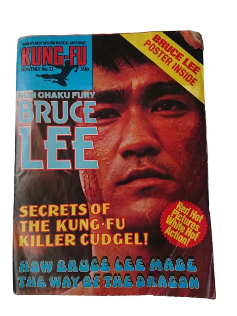 Kung Fu Monthly # 21 Rare Collecters Bruce Lee Magazine/Poster