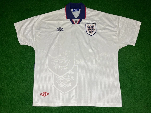 Maillot Extérieur (Away) De L'Angleterre 1993-1995 - Umbro - Taille 2XL - Vintage - Occasion Très Bon État