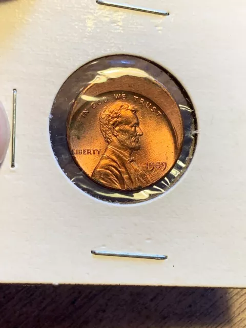Lincoln penny error coin 1989