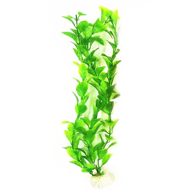 3 Plantas Artificiales Acuario 25 Cm | Plástico Verde, Seguras Para Peces | Decoración Fácil Limpieza