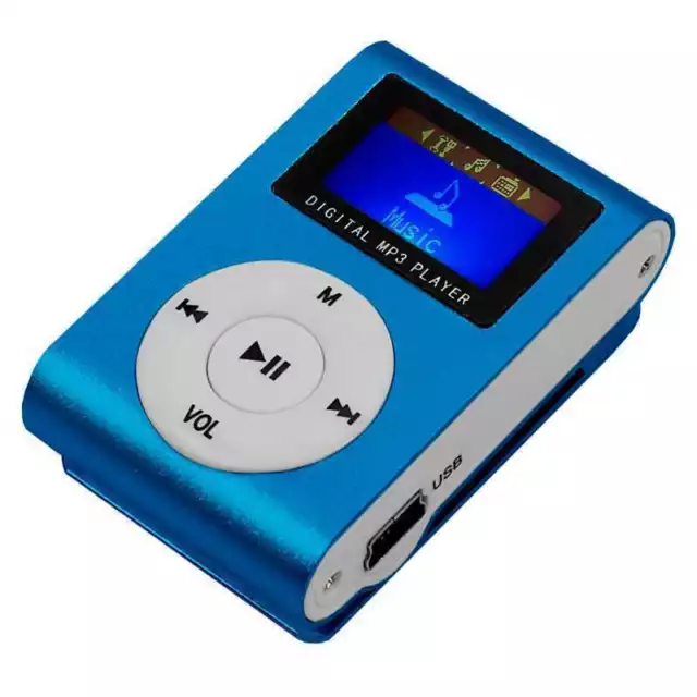 Ociodual Mini Lecteur MP3 Lecteur LCD Clip Métal Écran MicroSD jusqu'à