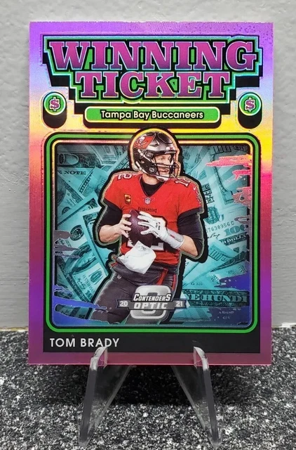 2021 Panini Contenders Optic Tom Brady Winning Ticket Purple Prizm  14/75🔥🔥