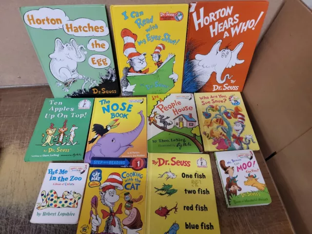 Lot of 10 Dr. Seuss Children Kids Learn to I CAN Read Books CAT HAT RANDOM MIX 2