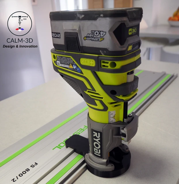 RYOBI R18TR0 ONE+ Compatible Trim Router Guide for use on Festool Rail