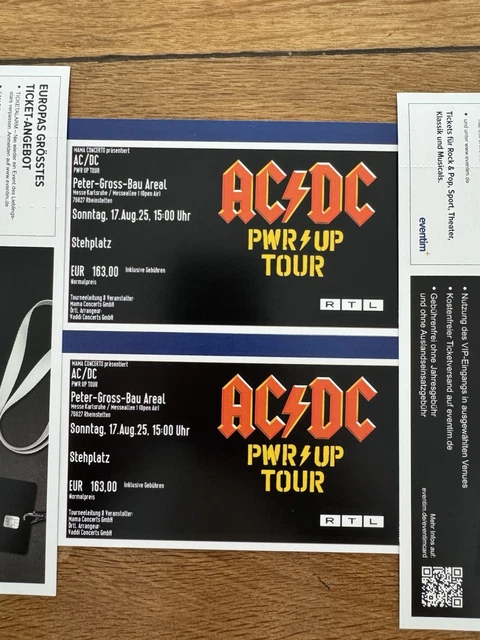AC/DC POWER UP Tour 2025 - 2 Tickets, 17.08.2025 Messe Karlsruhe EUR ...