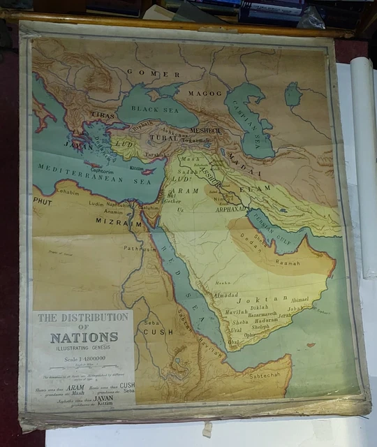 ANTIQUE SET OF 8 Maps George Philip School Wall Map Biblical Times In ...