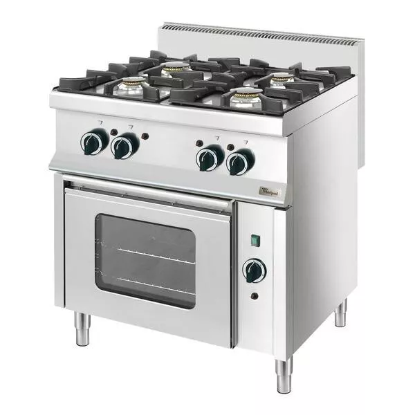 cucina gas 4 fuochi con forno gas eco senza fiamme pilota professionale 