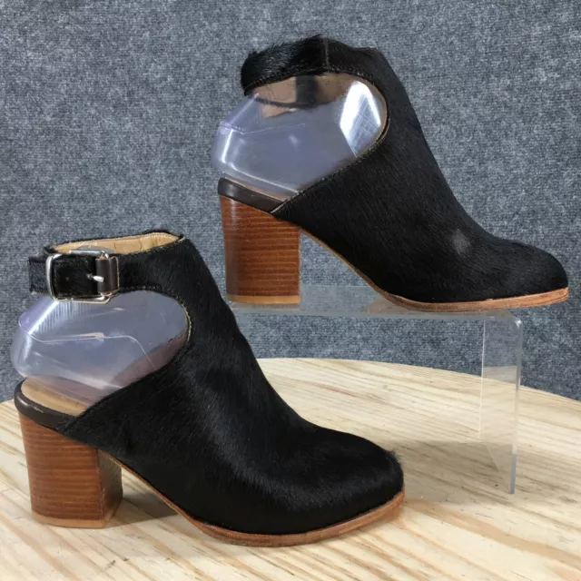 Thakoon Addition Boots Womens 36 Ankle Booties Black Leather Casual Heeled