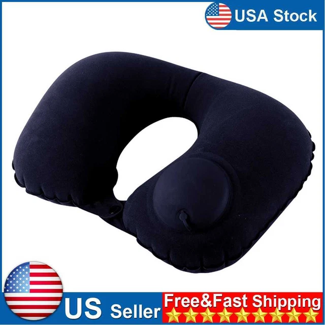 U Shaped Travel Neck Pillow Inflatable Car Head Neck Support for Auto Airplane U
