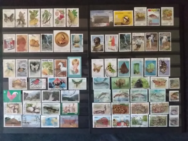briefmarken uganda lot bedarfsgestempelt
