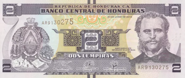 2 Lempiras Honduras 2019