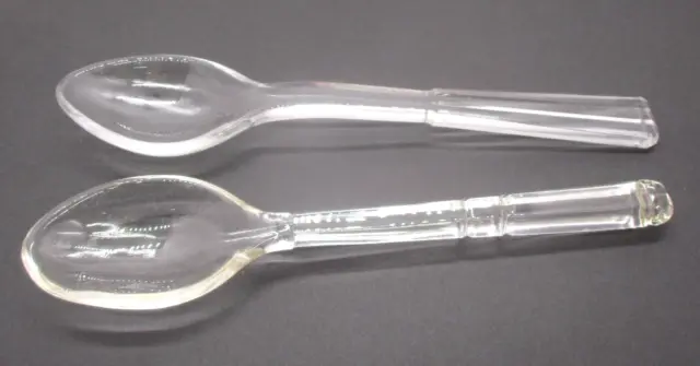 Two Glass Serving Spoons