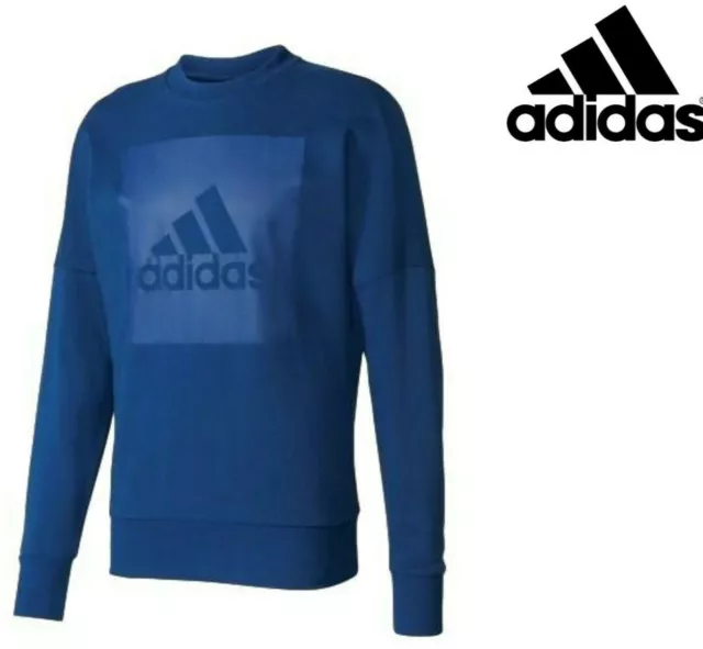 Felpa uomo Adidas Crew logo maglione sportivo maglione Climalite pullover casual