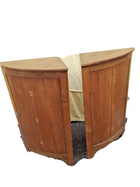 Coppia Cantonali-Angoliere Noce Umbertini - Buono Stato - Patina Naturale 1930