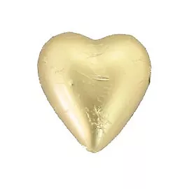 Belgian Milk Chocolate Hearts - Matte Gold (5kg Box)
