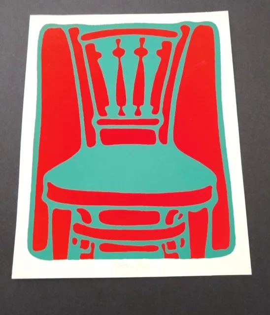 Clayton Pond - The Other Chair - Signed - 2 Color Silkscreen - 1966 - EXC