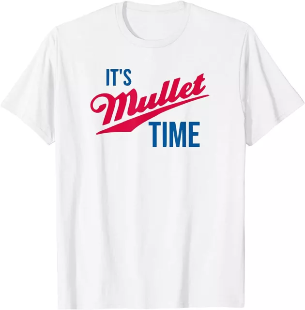 NEW LIMITED It's Mullet Time, Funny Redneck Mullet T-Shirt