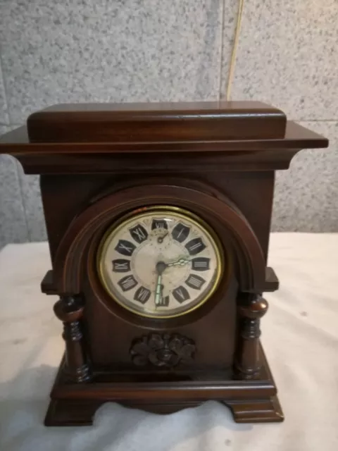 orologio legno  carica manuale con suoneria  soprammobile vintage