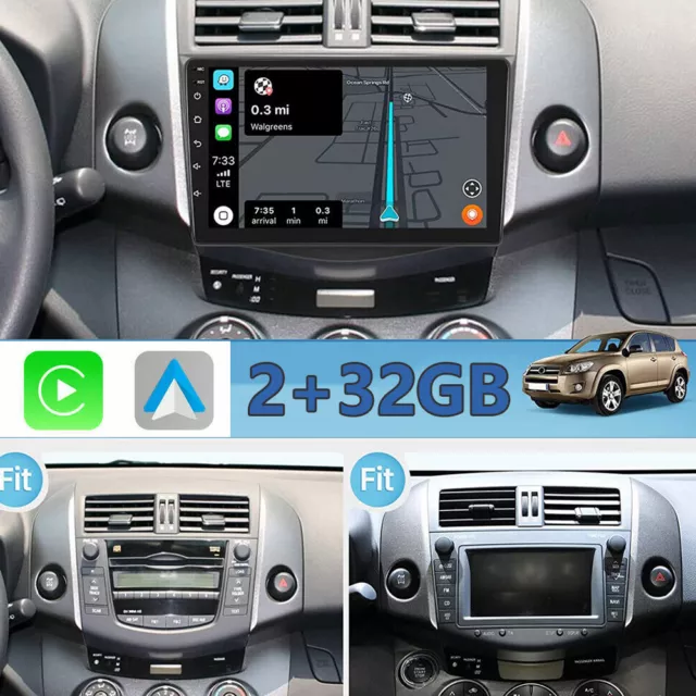 9" For 2007-2012 Toyota RAV4 Apple Carplay Car Stereo Radio Android 12 GPS Navi