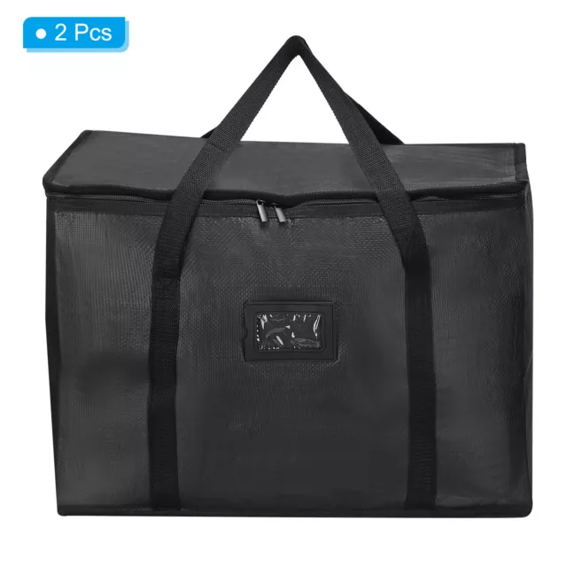 2pz 20.5"x13.8"x15.4" Isolato Riutilizzabile Borsa Tote Borse,Nero 3