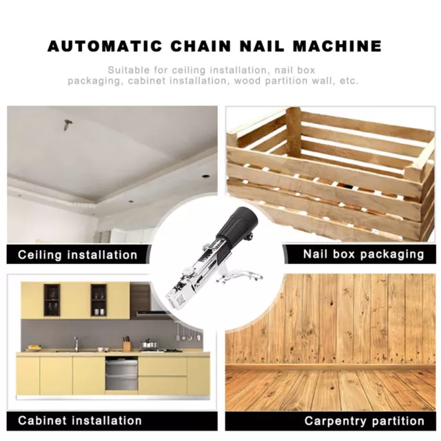 50PCs Chain Nail Durable Woodworking Automatic Chain Nail Machine Stainless