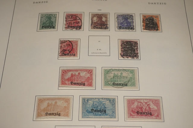 Danzig 1920-1939: Gute */o Sammlung auf Vordrucke aus Nachlassauflösung! A21 2