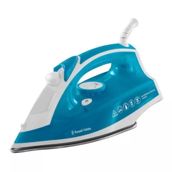 Russell Hobbs Plancha de Vapor Supreme, 2400W, Anti- Goteo, Azul, 23061-UK