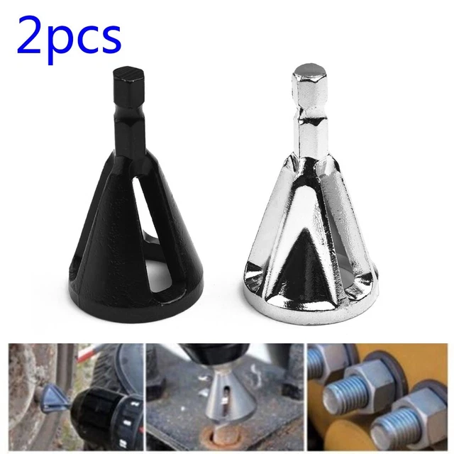 2pcs Chamfer Tool Kit Remover Burr External Repair Remove Bits Steel Deburring