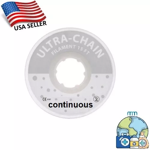 Orthodontic Elastic Power Chain Continuous 15ft Ortho Clear Transparent Spool