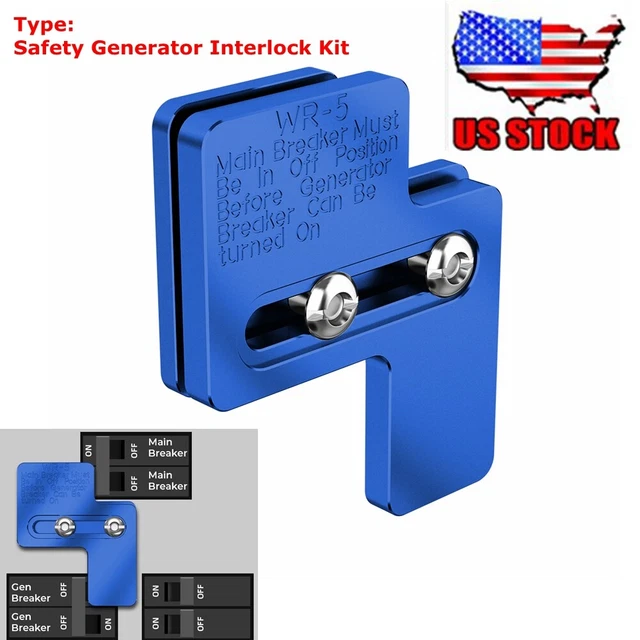 GENERATOR INTERLOCK PLATE Kit For Siemens 100 Amp Panel Murray 100 Amp