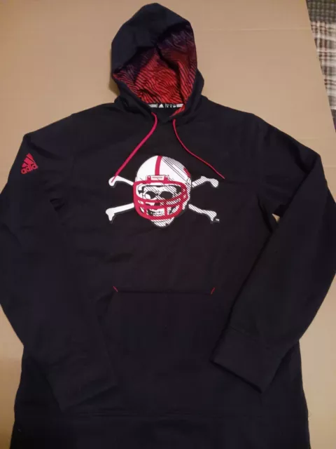 Adidas Climawarm Nebraska Corn Huskers Blackshirt Stealth Hoodie. Size S. New...