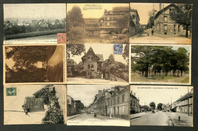 95 - Lot 9 CPA - ST-LEU,ST-CLAIR,ST-LEU,VILLERS,ST-PRIX,ST-GRATIEN,ARGENTEUIL,..