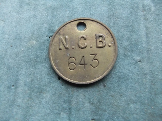 NCB National Coal Board Pit Colliery Check 643 Tool Token mine miner
