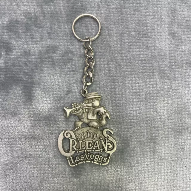 Vintage Las Vegas Keychain The Orleans Hotel Casino Pewter RARE