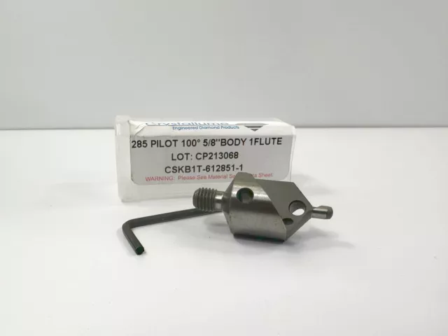 Crystallume 285 Pilot 100 deg 5/8" Body Flute CSKB1T-612851-1 | NEW | 1pc