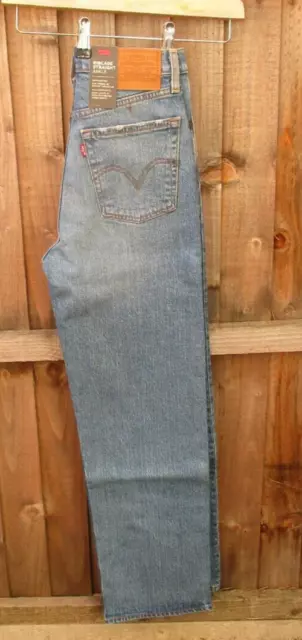 Ladies Levis Jeans Ribcage Straight Ankle Blue 25" Waist 29" Inside Leg BNWTs