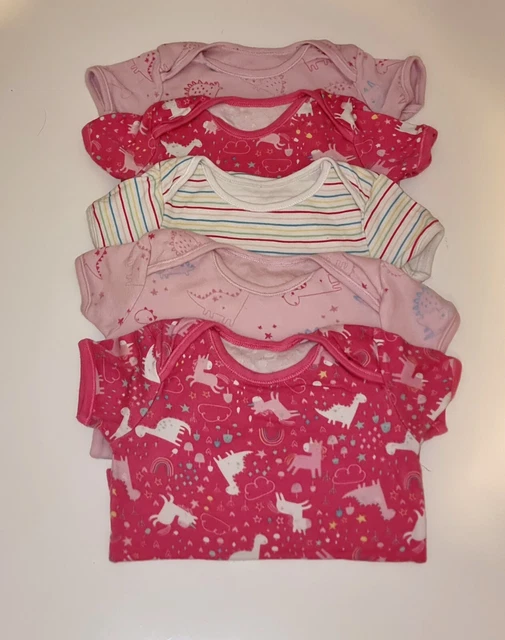 #42 Bundle Of Baby Girls Pjs Bodysuits & Vests Age 18-24 Months 8