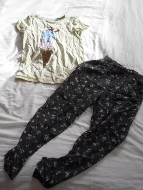 Jigsaw cuffed trousers  age 9-10 Years & joules Sequin Ice Cream T shirt 9 years
