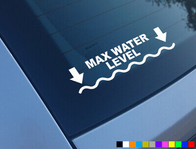 Max Water Level Funny 4X4 Stickers Land Rover Car Decals Window Bumper Off Road