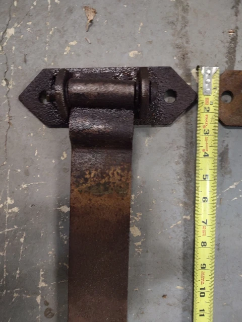 2 Vintage Large Rustic  Barn Door Hinges,Old Farm Hardware 25" long! 2