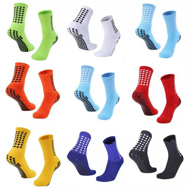 1Pair Sport Socks Anti Slip W/Grip Soccer Men Football Basketball Sock Premium