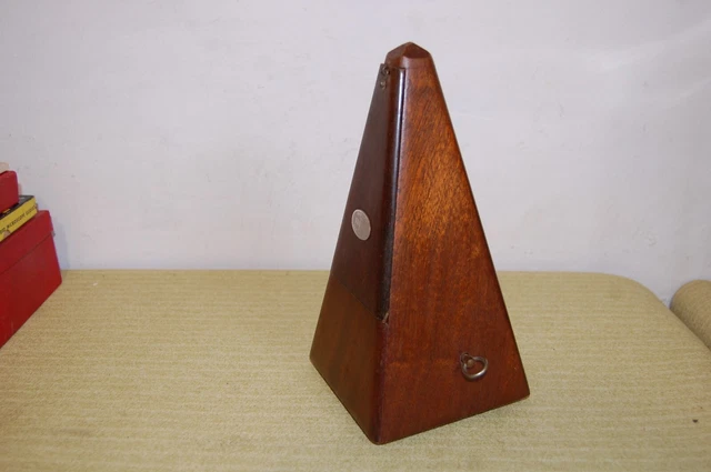 Excellent État.ancien Métronome En Bois . Maelzel .Paquet .Mecanique.fonctionne 5