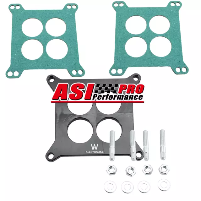 1/2"  Carburetor Spacer Kit 11/16" Ported Holley & AFB 4BBL Aluminum Alloy AU