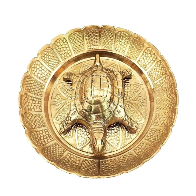 BRASS TORTOISE WITH Plate & Vastu Shree Yantra On Tortoise £21.30