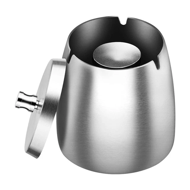 Posacenere acciaio inox con coperchio posacenere pesante vento tempesta scivoloso F5V9