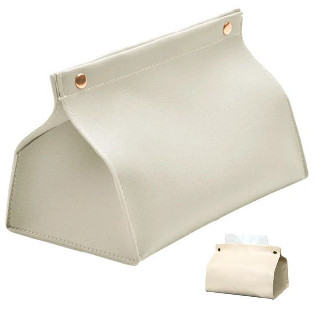 Dispensador de servilletas, pañuelo coche, cuero PU, toalla de papel,